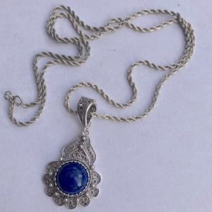 Sterling 925  DGS Necklace Lapis Lazuli